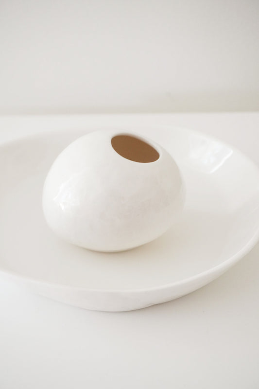 White Stone Petit Vase